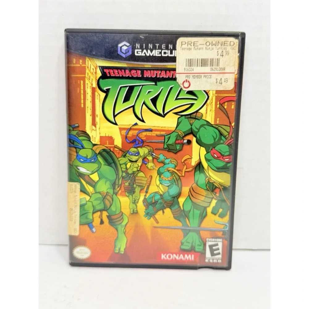 Teenage Mutant Ninja Turtles Nintendo GameCube Case & Game Tested Working